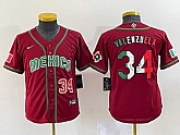Youth Mexico Baseball #34 Fernando Valenzuela 2023 Red World Classic Stitched Jersey 4,baseball caps,new era cap wholesale,wholesale hats